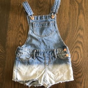Abercrombie ombré girls denim overalls.